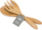 Dehaus® Large Premium Bamboo Salad Tongs - Eco Friendly Wooden Serving Spoons - Salad Serving Utensils - Salad Tosser Forks - Giant Wood Salad Ser...