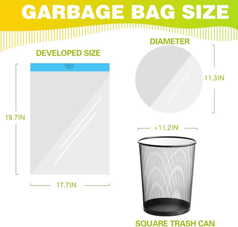 4 Gallon Drawstring Trash Bag, Small 15 Liter Garbage Bags, 40 Count...