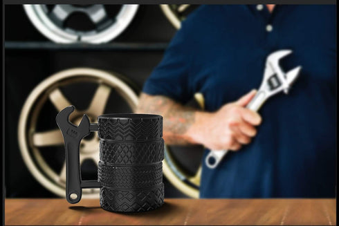 Tire Coffee Tea Mug Gift for Car Lovers Mechanics Car Enthusiasts Christmas Gifts for Man Birthday Gift...