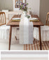 Geometric Table Runner Dresser Scarf 18x72inch Linen Burlap Table Runners Non-Slip Heat Resistant Cloth Placemat Home Decor for Wedding Banquet De...