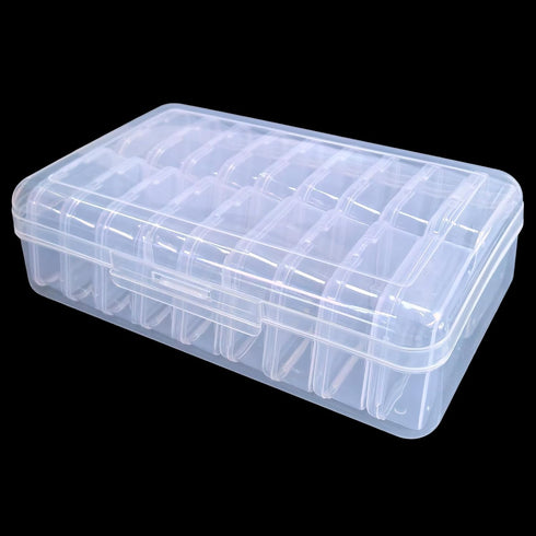 Small Bead Organizers, 19 Pieces Plastic Storage Cases Mini Clear Bead Storage Containers Boxes with Hinged Lid and Large Rectangle Organizing Box...