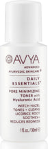 AVYA Pore Minimizing Toner (Travel Size - 1 fl oz) - Infused with Hyaluronic Acid, Witch Hazel for Toning and Cleansing, Licorice Root for Soothin...