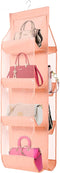 AARAINBOW 1 Pack Hanging Handbag Purse Organizer, Hand Bag Organizer Space Saving, 8 Pockets Wardrobe Organizer, Purse Holder for Closet, 46 L x 1...