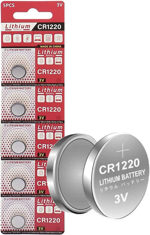 Cotchear 5pcs/Card 3V CR1220 Coin Battery Lithium DL1220 LM1220 ECR1220 1220 Button Cell Batteries for Watch Electronic Remote...