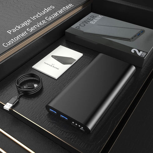 26800mAh Portable Charger Power Bank, Dual USB w/USB-C Fast Charging Battery Pack Portable Phone Charger for iPhone 15 14 13 X SE 8, iPad,Airpods,...