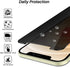 2 Pack L?K Privacy Screen Protector Designed for iPhone 12 and iPhone 12 Pro 5G 6.1 inch Tempered Glass High Clear, Case Friendly, Come with Insta...