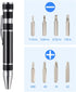 Mudder Pen Screwdriver Gifts Multitool Handy Tool 8 in 1 Magnetic Pocket Screwdriver Multi Precision Function for Mini Gadgets Repair(4 Pieces)...
