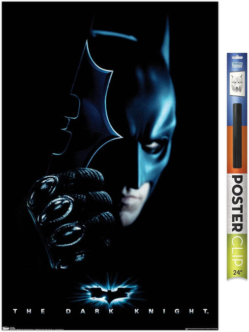 Trends International DC Comics Movie - The Dark Knight - Batman with Batarang Wall Poster, 22.375" x 34", Premium Poster & Clip Bundle...
