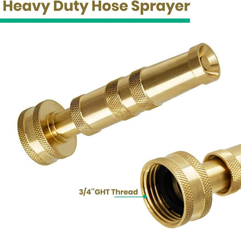 Garden Hose Nozzle, High Pressure Water Hose Nozzle Sprayer Head,fits 3/4” Garden Hose Thread,for Lawn & Garden,Washing Cars,Watering Garden,Clean...