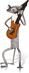 Too-arts A Playing Guitar Cat Metal Sculpture Iron Statue Handwork Handicrafts, 3 Funny Design...