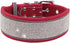 Rhinestone Dog Collar Soft Comfortable Stylish Dog Collar with Bright Reflective Stripe Adjustable Diamond Crystal Pet Collar for Small Medium and...