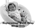 Replacement Parts for Baby Swing - Fisher-Price Revolve Baby Swing FBL70 ~ One White Replacement Waist Strap (Swing needs two) with male part of b...