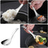 BESTonZON Rice Paddle Rice Spoon Stainless Steel Kitchen Utensil Rice Scooper Rice Spatula Soup Scoop Food Serving Spoon for Home Restaurant...