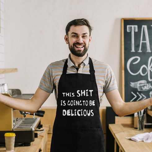 Aprons for Men, Mens Apron, Funny Aprons for Men, Husband Birthday Gift, Perfect for Kitchen Cooking, BBQ, Baking, Gifts for Husband, Father's Day...