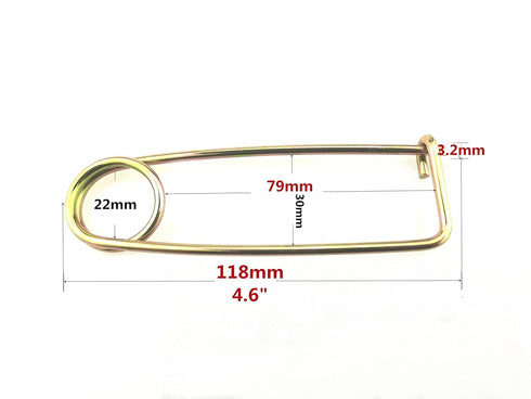 NRC&XRC Brooch Shape Cotter Safety Pins Quick Lock Fastener for Farm Lawn Garden Hitch (1/8 x 3-1/8 x 1-1/5 inch 8pcs)...