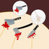 60Pcs Halloween Cupcake Toppers,Glitter Horror Blood Knife Cupcake Picks Killer Cake Decorations for Halloween Party Supplies,Blood Knife Style...