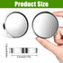 2 Pcs Car Blind Spot Mirrors, 2'' Convex Mirror Car, 360° Wide Angle Side Rear View Mirror Car Accessories Blindspot Mirror with ABS Housing for S...