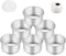TeamFar 4 Inch Cake Pans, 6 PCS Stainless Steel Small Round Cake Pan with Side Liner Roll, Non-Toxic & Sturdy, Non-Stick & Heat-Resistant, Dishwas...