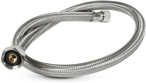 Highcraft CNCT2471 Braided Faucet Connector Female Compression Fitting, 24 In, Stainless Steel Lead-Free, 2 Feet...