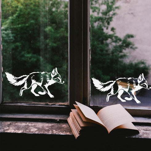 FINGERINSPIRE Running Fox Stencil for Painting 8.3x11.7inch Plastic PET Fox Pattern Drawing Template Hollowed Walking Fox Painting Stencil Decorat...