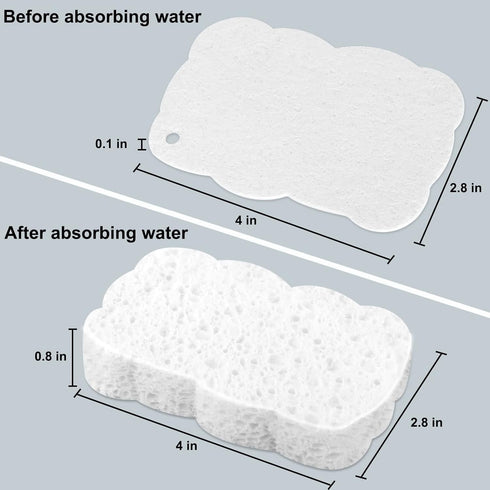 6pcs Premium Heavy-Duty Household Cleaning Sponges Scratch-Free, Multi-Purpose Dish Scrub Sponges Reusable for Home Kitchen Cookware Bathroom, Saf...