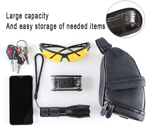 Bicycle Seat Bag Water Proof,Bike Pack Under Seat,Wedge Saddle Bag for Bike,Cycling Accessories...