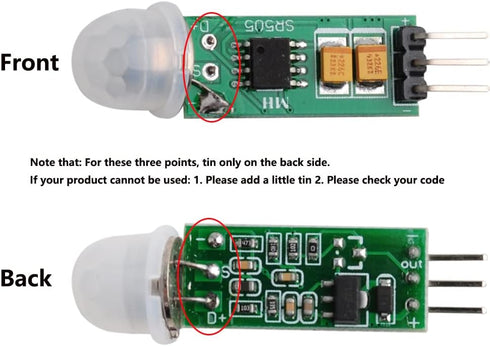 HC-SR505 Mini Infrared PIR Motion Sensor, Micro IR Pyroelectric Human Movement Detector Sensors Module (Pack of 5)...