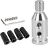 Gear Shift Knob Adapter Kit Universal with 4 Rubber Hoses M12x1.25 Lever Cover Head Metal...