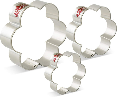 LILIAO Flower Cookie Cutters - 3 Various Size - Large: 3.7 inches, Medium: 3.3 inches and Small: 2.6 inches - Stainless Steel...