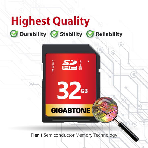 Gigastone 32GB SD Card UHS-I U1 Class 10 SDHC Memory Card High Speed Full HD Video Canon Nikon Sony Pentax Kodak Olympus Panasonic Digital Camera...