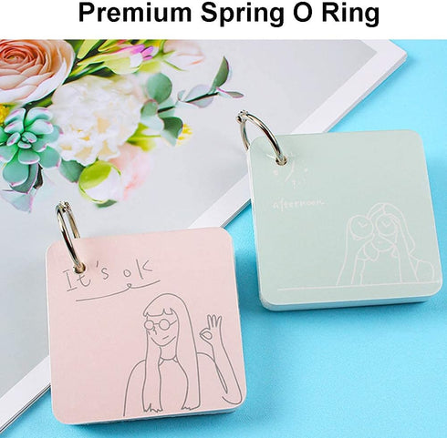 24 PCS Spring O Ring Set, Round Carabiner Snap Trigger Buckle in 4 Size, Zinc Alloy Hooks Clip DIY Accessories for Collars, Keychain, Purse and Ha...