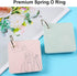 24 PCS Spring O Ring Set, Round Carabiner Snap Trigger Buckle in 4 Size, Zinc Alloy Hooks Clip DIY Accessories for Collars, Keychain, Purse and Ha...