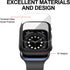 6 Pack Hard Case Compatible for Apple Watch Series 3 38mm with Built-in Tempered Glass Screen Protector,JZK Thin Bumper Full Coverage Bubble-Free ...