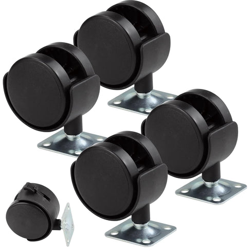 4 Pack 2 Inch Plastic Casters, Furniture Casters, Nylon Furniture Wheel Replacement, Nylon Plastic Swivel Plate Casters, Replacement Cart Casters ...