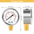 Lead-Free Water Pressure Gauge Liquid Filled 0-15Psi 2" Dial, Stainless Steel Case, 1/4" NPT Lower Mount, Water Pressure Gauge for Home...