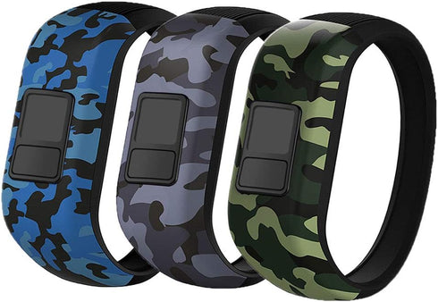 Replacement Bands Compatible with Garmin Vivofit jr/jr 2/3, Silicon Stretchy Watch Bands for Kids Boys Girls Small Large(No Tracker)-Small,3 Pack:...