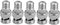 BNC Male Plug to F Female Jack Adapter Coax Connector Coupler adapters CCTV Camera (Pack of 5)...
