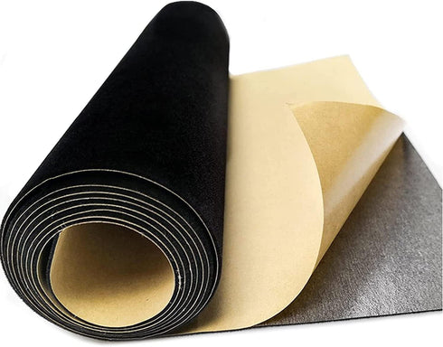 Black self-Adhesive Velvet Vanity Drawer Lining Jewelry Drawer Velvet Flocking Lining Crafted Fabric Peeling sticker17.78X118.2Inch inches (Black)...