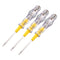 uxcell Voltage Tester AC 100-500V with 3.5mm Slotted Phillips Screwdriver for Circuit Test, Clear and Yellow, Pack of 3...