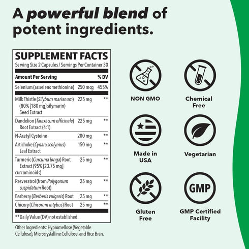 Puri-T - Liver Cleanse & Detox Support Supplement - Resveratrol, N-Acetyl Cysteine, Milk Thistle, Artichoke & Turmeric - Supports Tissue Regenerat...