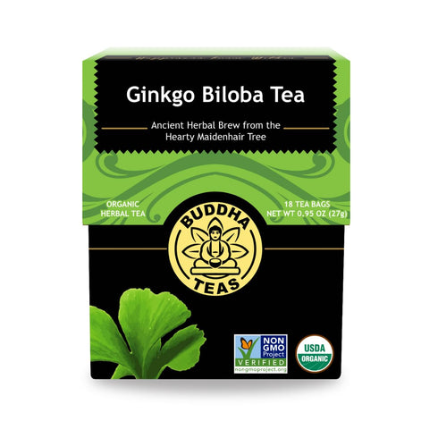 Buddha Teas - Ginkgo Biloba - Organic Herbal Tea - For Cognitive Balance & Overall Health - With Vitamin C - Energizing Blend - Caffeine Free - 10...