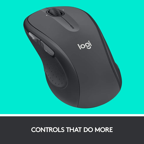 Logitech M510 Wireless Mouse, Mouse for Laptop and PC with USB Unifying Receiver, Programmable Buttons - Graphite...