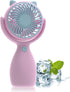 QearFun Cute Handheld Lanyard Fan Portable,Mini Personal Fan, 3 Speeds with 180° Rotation,Small Makeup Fan for Girls Women,USB Rechargeable Fan fo...