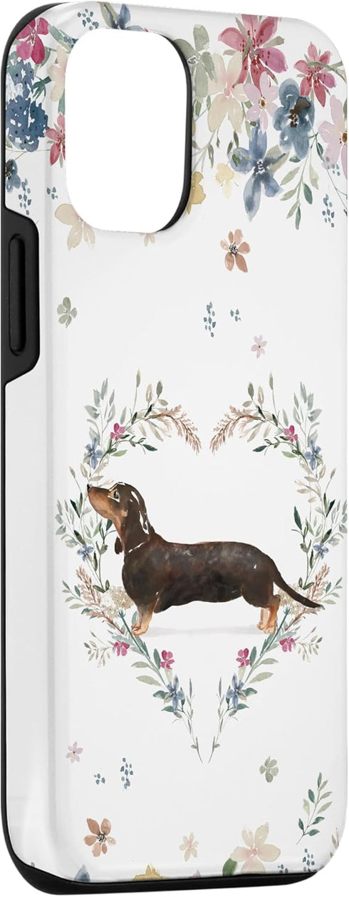 iPhone 14 Pro Dachshund Watercolor Illustrated Art Phone Case...