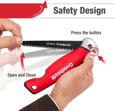 Goldblatt Folding Drywall / Sheetrock Saw, Jab / Hand Saw with Soft Grip Handle, for Wallboard, Plywood and PVC...