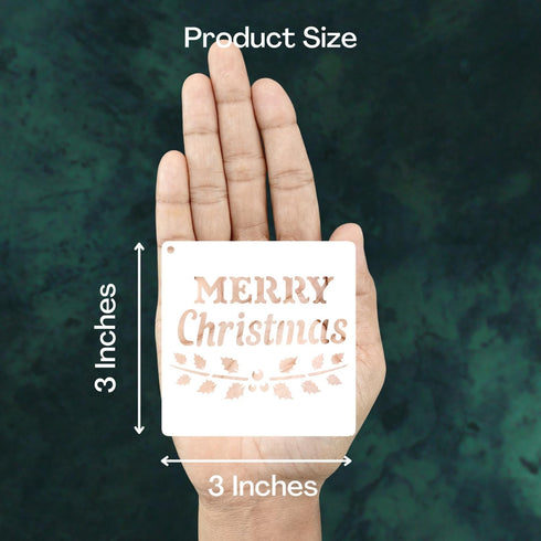 CrafTreat 36 Pieces Christmas Stencils for Painting on Wood (3x3), Merry Christmas Stencils for Painting on Fabric, Canvas, Paper, DIY Christmas S...