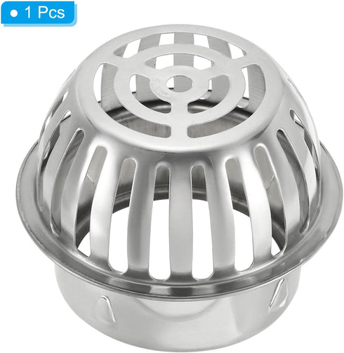 PATIKIL Dome Gutter Guard Filter, 304 Stainless Steel Downspout Strainer, Anti-Blocking Outdoor Gutter Cleaning Tool for Stops Leaves Debris, Fits...