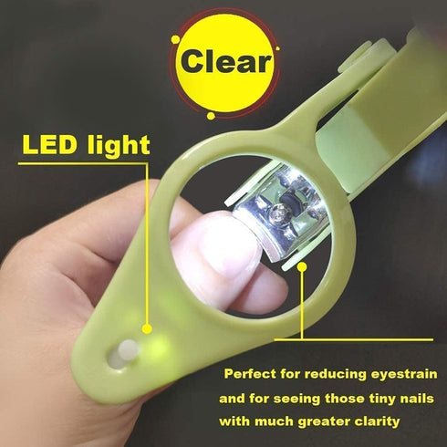 Nail Clippers with fold-Away Magnifier and LED Light, nail clipper with light,lighted nail clipper,Fingernails & Toenails Nail Clippers Care for E...
