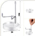 4 Pcs Adjustable Metal Arms Display Stand Easel with Round Acrylic Base Decorative Display Easel Holder Acrylic Easel Crystal Display Stand for Ge...