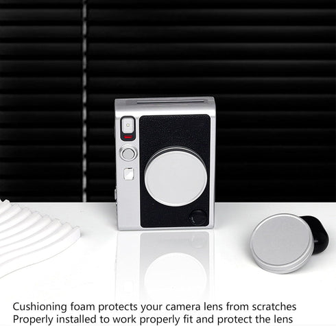 Front Lens Cover, Small Waterproof Camera Lens Protective Cover, Anti Scratches Aluminum Lens Keeper with Storage Bag for Instax Mini EVO...
